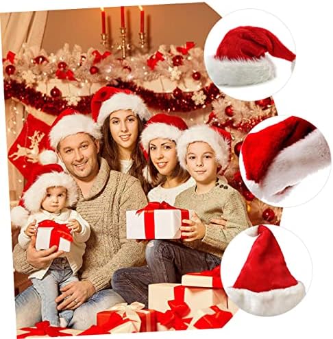 4 יחידות חג המולד סנטה כובע גברים של סנטה כובע סנטה קישוט סנטה כובע מולד קישוטים לילדים קטיפה סנטה