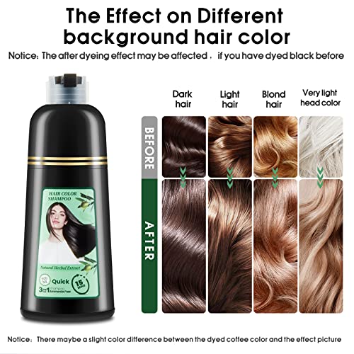 שמפו לצביעת שיער צמחי מרפא 500 מיליליטר 10 דקות צבעי שיער צמחיים טבעיים ללא אמוניה שמפו רב צבעוני 3 ב -1 לנשים