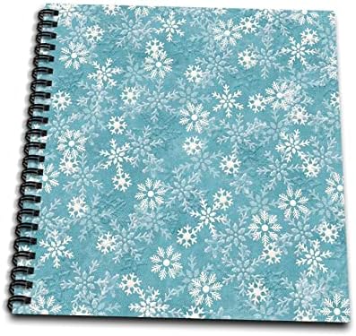 דפוס חג המולד של 3 דרוז שלג ופתיתי שלג של לבן וכחול. - ציור ספרים