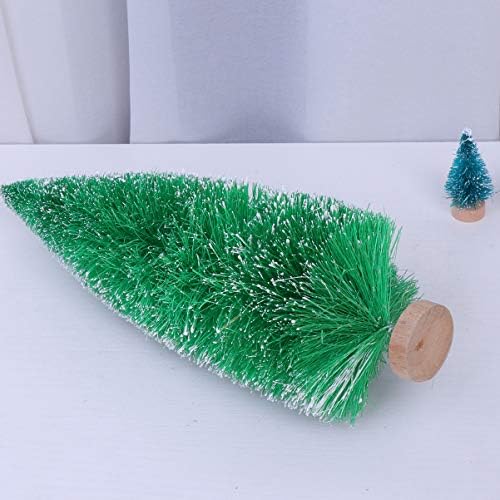 עץ חג המולד מזויף עמוספון מיני עצי סיסל חלבית עצים מברשת בקבוק עץ שולחן