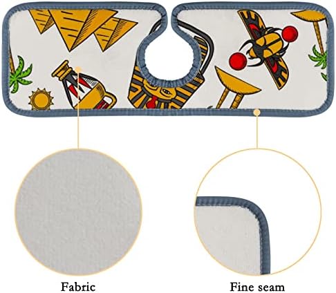 מחצלת ברז מטבח סופגת 2 חתיכות סמלי מצרים עתיקים כיור ברז כיור שומר שומר דלפק אמבטיה ושטח קרוואנים, ברז מונה