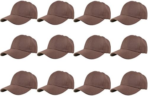 כובעי בייסבול ריקים רגילים של ג ' לנטה רצועה אחורית מתכווננת סיטונאי לוט 12 יחידות