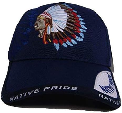 אינדיאני הודי כחול צל בייסבול סגנון כדור כובע כובע