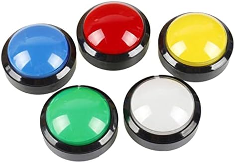 5 צבעים הוביל אור מנורת כפתור האוסי ארקייד 60 ממ קמירות מתג לדחוף כפתור נגן משחק וידאו ארקייד עגול גדול