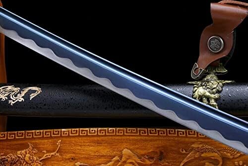 GLW קרב חרב בעבודת יד טאצ'י סמוראי יפני חרב קטנה מנגן מנגן להב שארפ