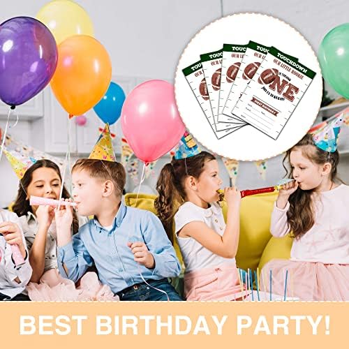 כדורגל כרטיסי הזמנה למסיבת יום הולדת 1, 20 כרטיסי הזמנה עם 20 מעטפות, ציוד קישוט לחגיגת מסיבות לילדים
