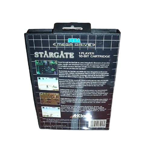 Aditi Stargate Eu Cover עם קופסה ומדריך לסגה מגדרייב ג'נסיס קונסולת משחקי וידאו 16 סיביות כרטיס MD