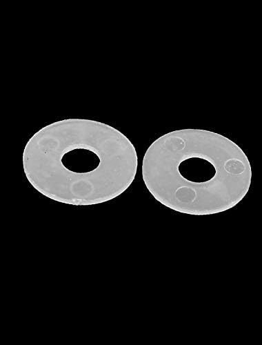 X-Deree בידוד עגול לבן ניילון מרווח מכונת כביסה שטוחה טבעת אטם 5 x 15 x 1 ממ 100 יחידות (אנילו דה ג'ונטה