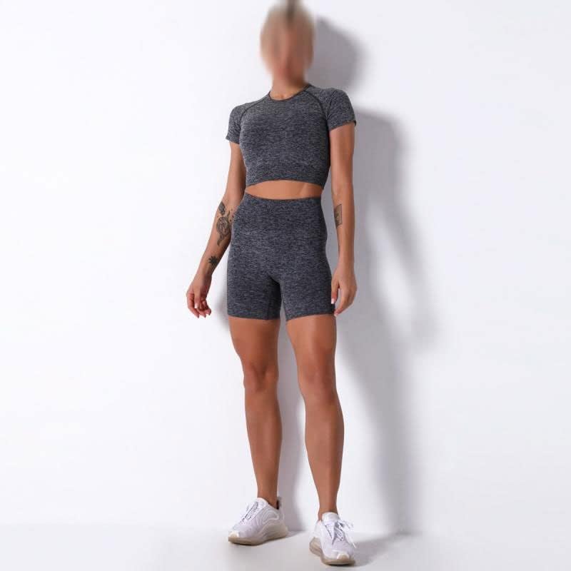 Czdyuf Yoga Set חלק בגדי ספורט בגדי בגדים בגדי בגדי אימון אימונית נשים מותניים גבוהים ספורט חזייה
