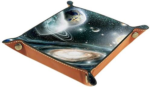 ליטני חלל חלומות כוכב הלכת גלקסי מארגן מגש אחסון מיטה ליד מיטה קאדי שולחן עבודה מגש החלפת ארנק מפתח קופסת
