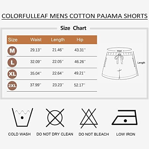 מכנסי פיג'מה צבעוניים צבעוניים לגברים מכנסי טרקלין כותנה עם כיסים תחתונים של פיג'מה לגברים מתנה רכה נוחה