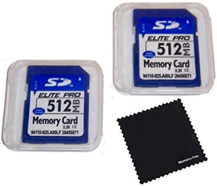 עלית זיכרון 2 מארז 512 מגה-בייט כרטיסי זיכרון תואמים לכרטיסי זיכרון של 512 מגה-בייט, 2 מארז כרטיסי