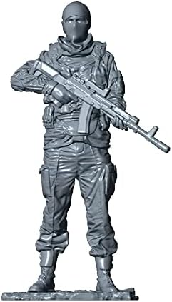 ויקונדו פעולה דמויות 1/24 בקנה מידה צבא גברים, כוחות מיוחדים צעצוע חיילי ב 4 ייחודי תנוחות, אפור שרף