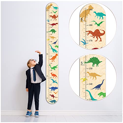 גדניה עץ צמיחת תרשים לילדים, בנים ובנות / חמוד דינוזאורים חדר תפאורה, מותאם אישית גובה מדידה קיר תרשים שליט