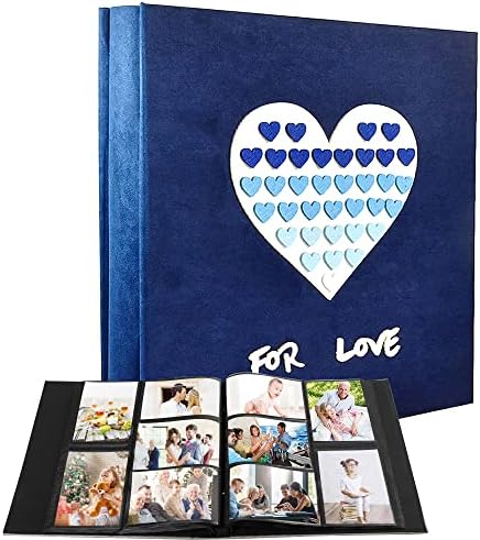 אלבומי תמונות לתינוקות 4x6 מחזיק 600 תמונות, כיסוי בד קופסאות תמונות חמודות אחסון אלבום קיבולת גדולה