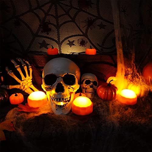 Homemory Halloween אורות דלעת LED בהירים עם שלט רחוק וטיימרים, סוללת אורות הפנס של ג'ק O