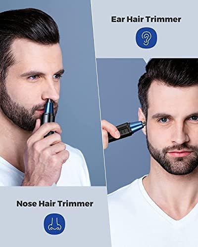 גוזז שיער רב תכליתי של גלאקר עם להבים ניתנים להסרה לטיפוח זקן וגוף + מכונת גילוח חשמלית לגברים עם גוזם שיער באף