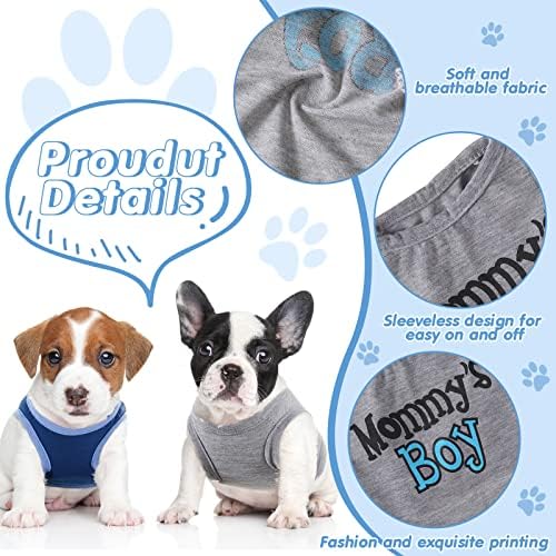 6 חבילה חולצת כלבים חורפית ילד קטן חיות מחמד בגדי גור כלבי טריק גופיות חולצות חתלתול עם אותיות לכלבים בינוניים