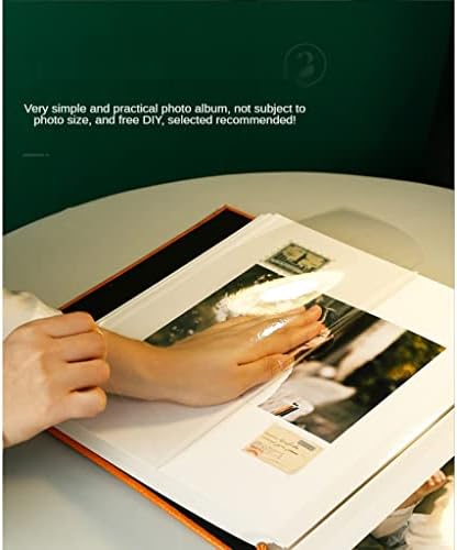 אלבום דבק עור JGQGB תמונה 10x15 קיבולת גדולה בעבודת יד אלבום DIY אלבום ספרות יצירתי תצלום עיצוב 500 תמונות