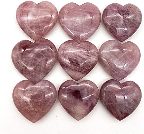 ZYM116 1PC טבעי סגול ורוד קריסטל אהבה צורת לב דגימה ריפוי אבני חן אבן מלוטשות לקישוט הבית מתנה