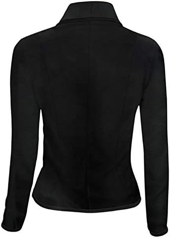 Andongnywell מעיל עסקים לנשים חליפת בלייזר חליפת שרוול ארוך צמרות ז'קט רזה מתאים ללבוש בלייזר מעילים