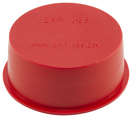 CAPLUGS QTV13Q1 כובע ויניל מחודד פלסטיק מחודד. TV-13, PVC, CAP OD 0.950 מזהה תקע 1.164, אדום