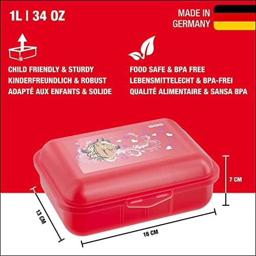 Sigg Viva Shunbox Borses, BPA Free Kids Box Boche לבית הספר, ארגז צהריים עם סגירת דש ומחלק, תוצרת גרמניה