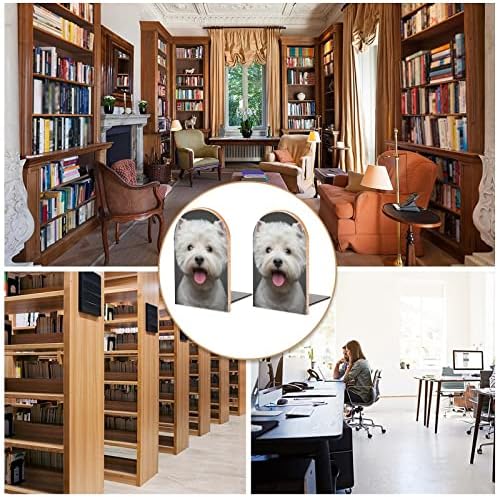יפה טרייר כלב עץ תומכי ספרים טרנדי דקורטיבי ספר לעמוד לבית ולמשרד מדפי סט של 2