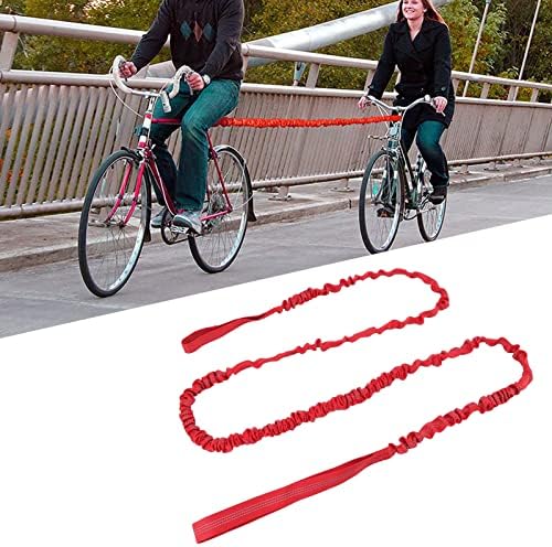 מוט גרירת אופניים, חומר ניילון עיצוב נמתח באורך טבעי אורך טבעי 2.7 מ 'חבל גרירת אופניים ניידים להליכה בריצה