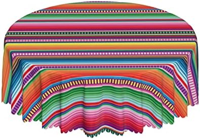 יינזישה פס מקסיקני מפת שולחן עגול 60 אינץ