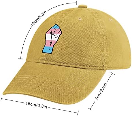 ווידקייקט העלה אגרוף טרנסג 'נדר דגל יוניסקס ג' ינס כובע מתכוונן אופנה קסקט אבא כובע בייסבול כובע