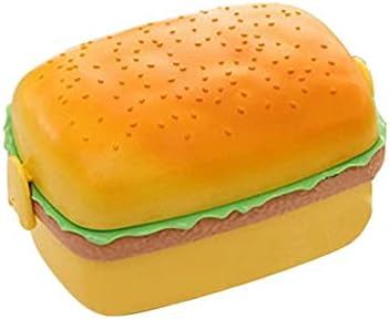 קופסת ארוחת צהריים של המבורגר קיד בנטו קופסא אוכל מיכל קריאייטיב המבורגר ילדים קופסת אוכל אחסון