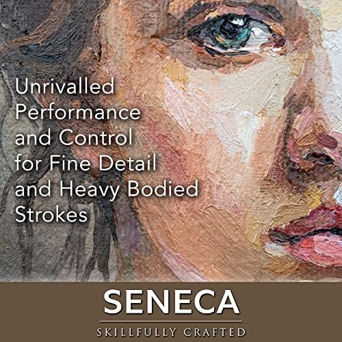 מברשות אמנים של Seneca מאת ווילו וולף, מברשת צבע בריסטל סינטטי מקצועי לאקריליק, שמן ומים שמן מערבב,