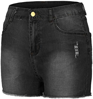 מכנסיים לנשים מכנסי ג'ינס מותניים גבוהים המריצות מכנסיים קצרים בכיס מכנסי מכנסיים קצרים מכנסיים חמים מכנסי