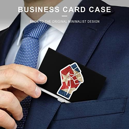 קובני דגל גראנג ' אגרוף עסקים מזהה כרטיס מחזיק סילם מקרה מקצועי מתכת שם כרטיס ארגונית כיס