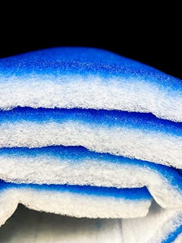 גל-נקודת כפול מלוכדות פולי מסנן מדיה רפידות, לחתוך כדי להתאים לכל אקווריום מסננים, לבנים &מגבר; כחול,